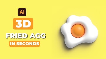HOW TO MAKE 3D FRY EGG IN MINUTE IN ADOBE ILLUSTRATOR
