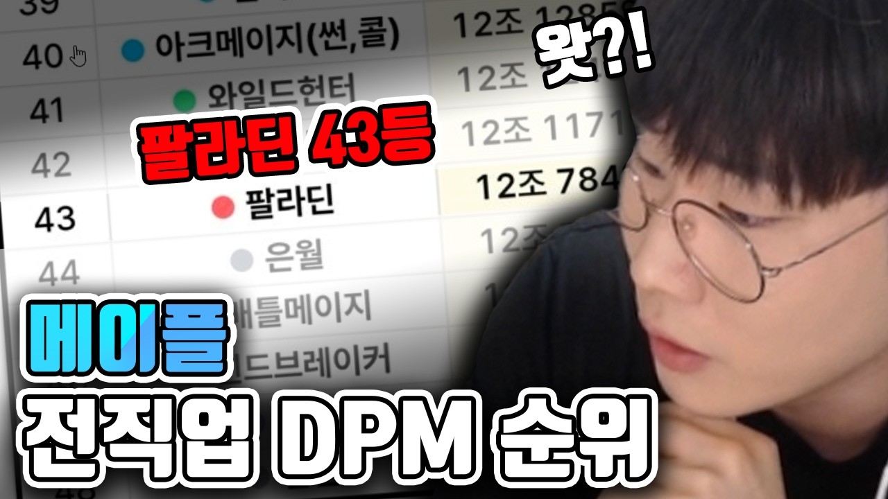 메이플 DPM 전직업 순위표 등장
