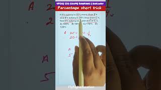 Most students confuse 🤔 Ratio based tough percentage question with amazing trick 😅#viral #maths