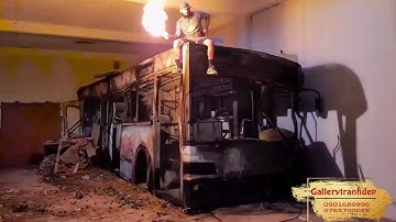 Vẽ tranh 3D đường phố cực đỉnh - Vẽ xe bus 🚌 3D trên tường