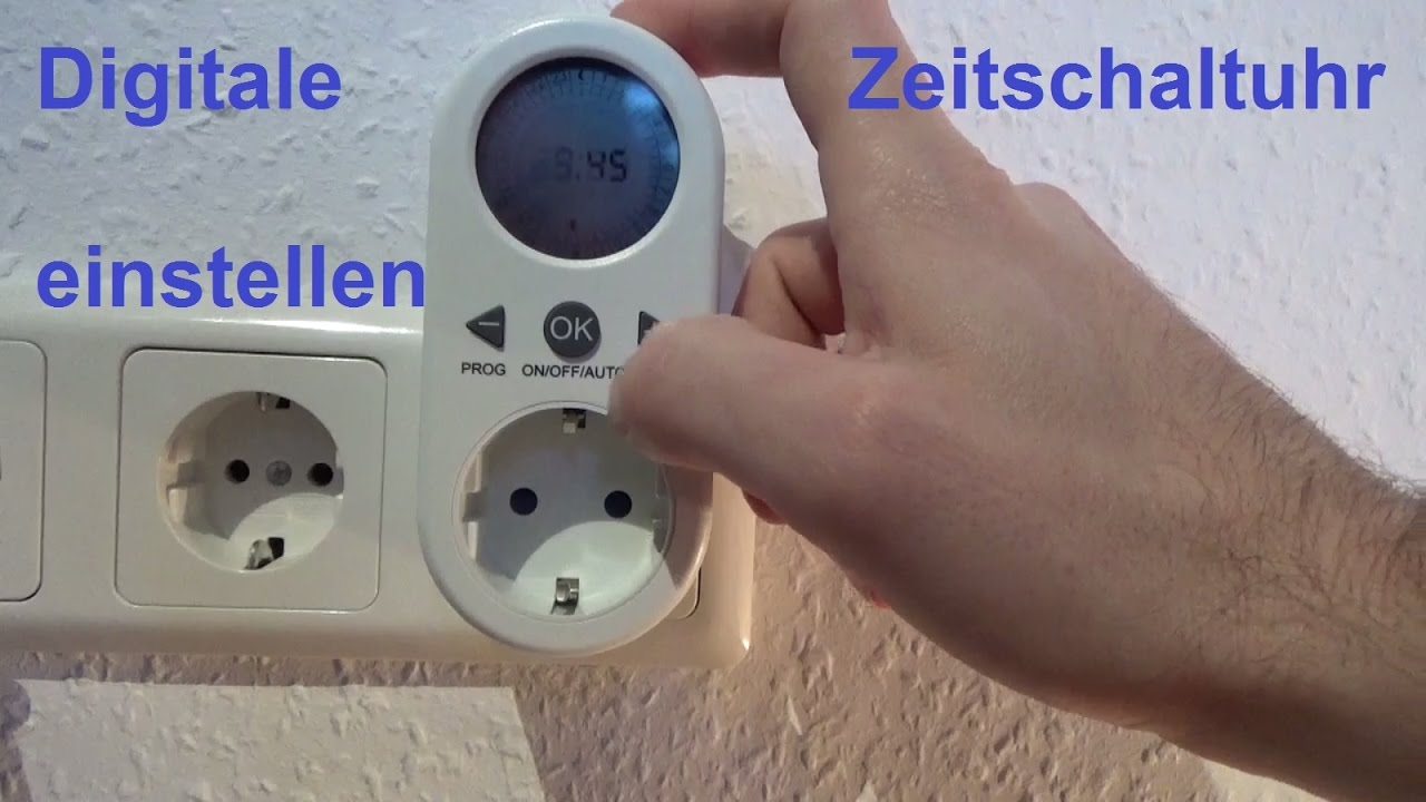 Digitale Zeitschaltuhr einstellen digitale Zeitschaltuhr programmieren  Timer Uhr Zeituhr 