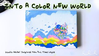 🎨STUDIO GHIBLI INSPIRED FANART - INTO A COLORFUL NEW WORLD 🎨#studioghibli #studioghibliart #animeart