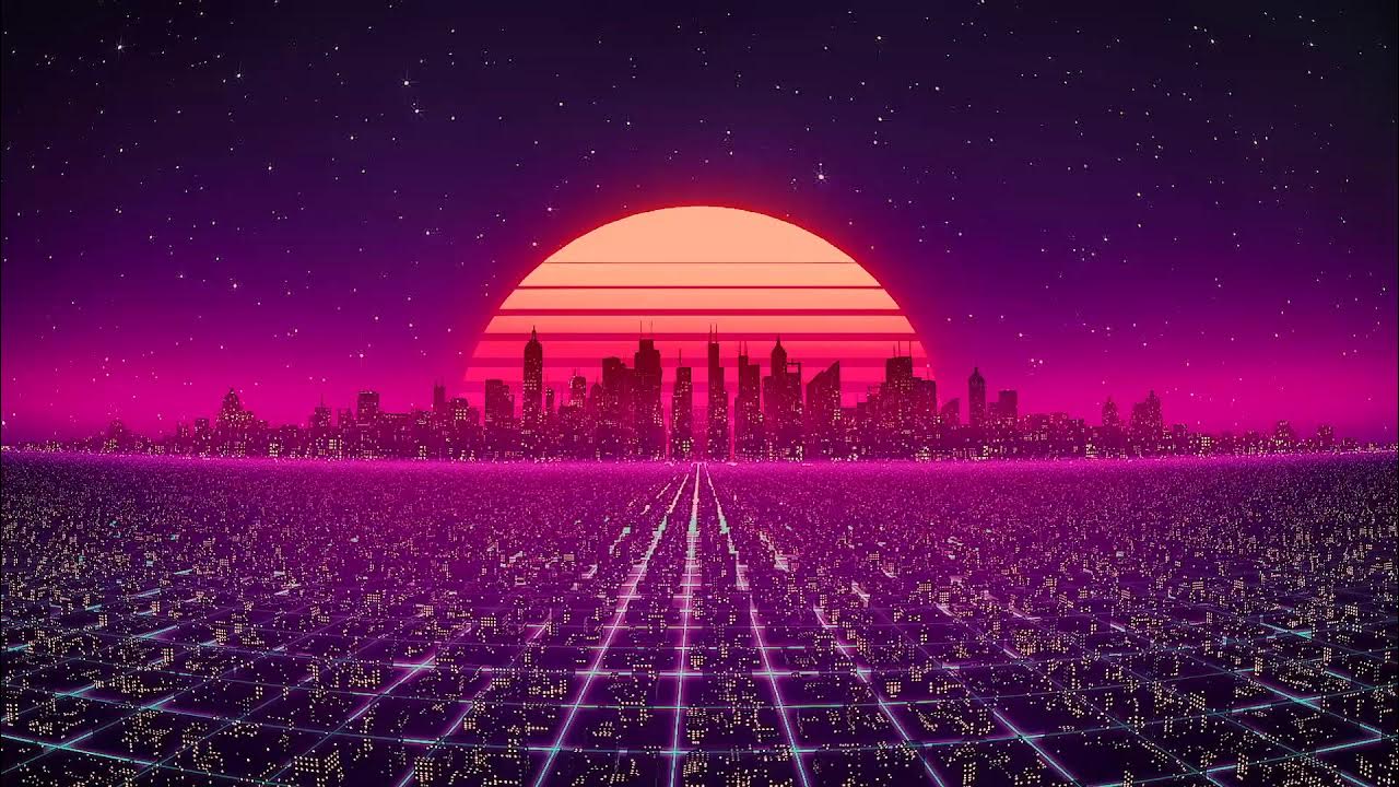 8K Ultra HD 10 Hours - Synth City Screensaver Wallpaper 