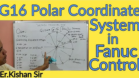 vmc programming.G16 Polar Coordinate system.G16 VMC code.G16 Polar Coordinate command in Fanuc cnc .