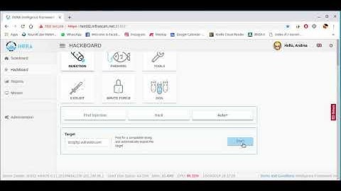 INFRA INJECTION. Look how INFRA can auto exploit SQL injection from a website with only one click!