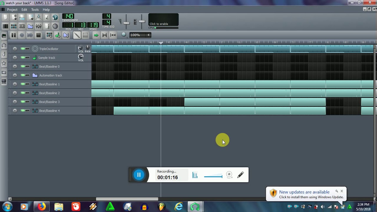 Dark Trap beat in lmms