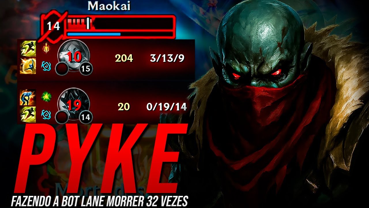 FIZ A BOT LANE M0RRER 32 VEZES DE PYKE KKKKKKKKKK
