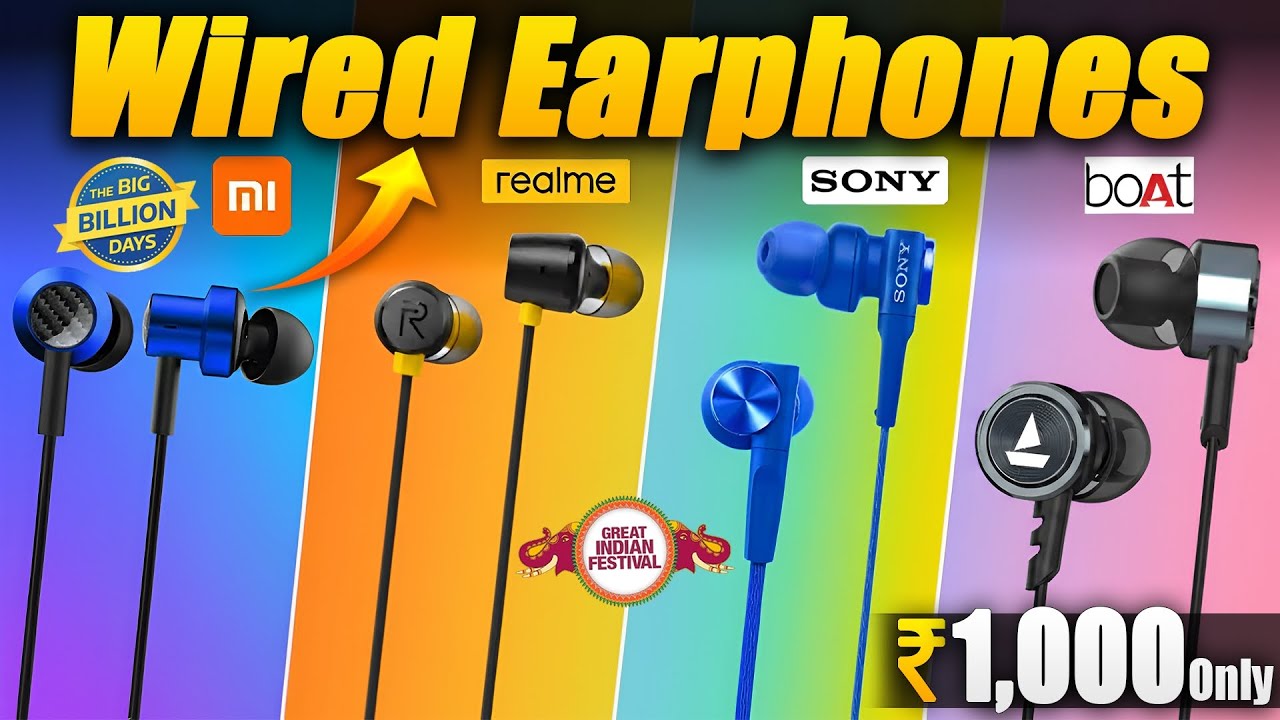 Top 5 Best Wired earphones in india | best wired earphones 2025 👉Under - ₹1000