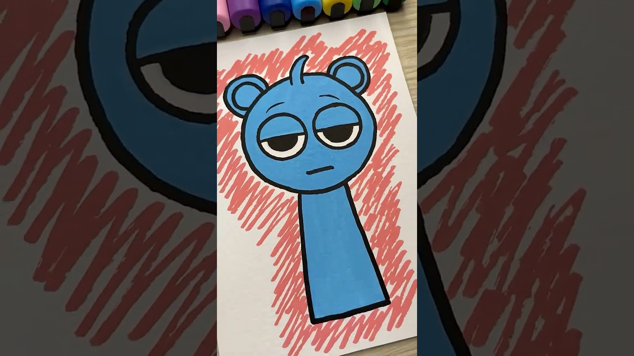 [sprunkiincredibox] Drawing Sky from Sprunki with Posca Markers!🩵✨