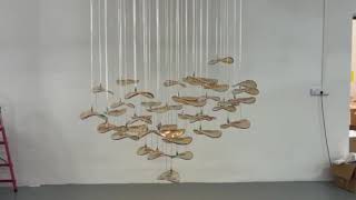 Wave Floating Leaf Chandelier