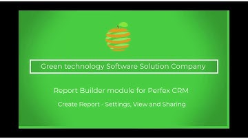 [Perfex CRM Modules - Report Builder] View and Share report