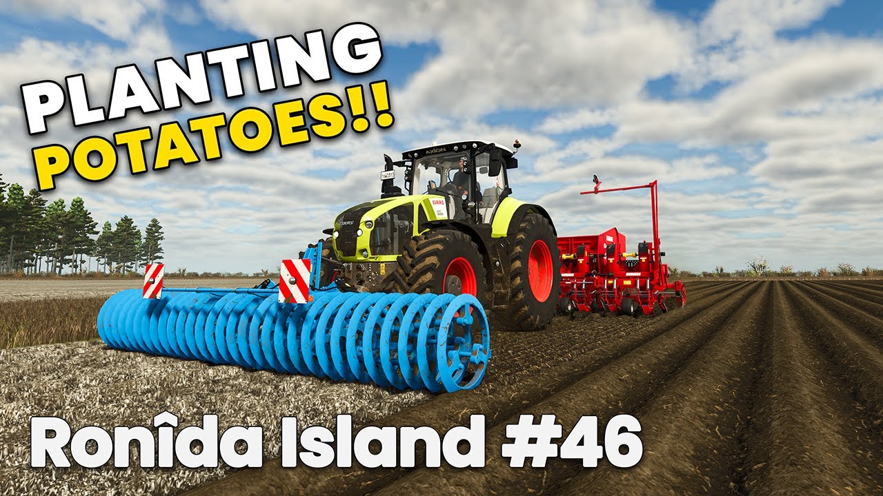 Сажаем картофель, лук, свеклу и горох!! Остров Ронида, FS25, таймлапс, Farming Simulator 25, эпиз...