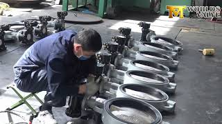 WCB BODY SOFT RUBBER LINED WAFER TYPE BUTTERFLY VALVES WITH GEAR OP. screenshot 5