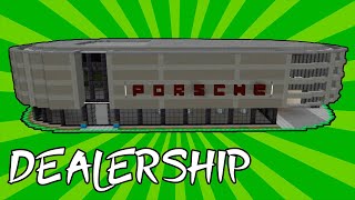 Minecraft: How to Build a Car Dealership in Minecraft (Porsche) Minecraft Car Dealership Tutorial