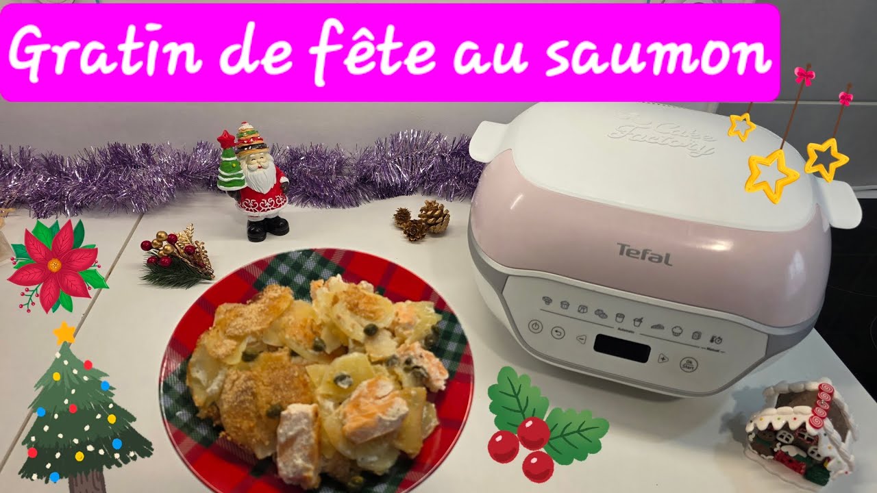 Gratin de fête au saumon et pommes de terre - Recette facile au Cake Factory Infinity
