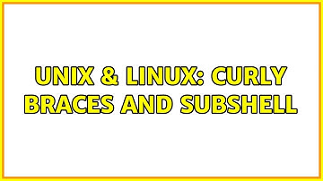 Unix & Linux: curly braces and subshell