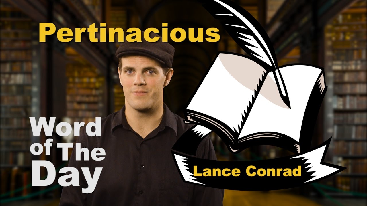Pertinacious Word of the Day with Lance Conrad YouTube
