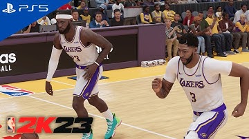 LeBron James & Anthony Davis vs Warriors dominant highlights 19-20 PS | NBA 2K23 |