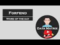 Word Of The Day : Forfend