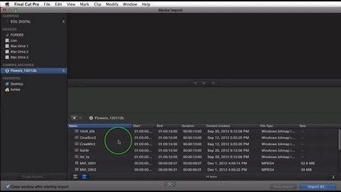 Final Cut Pro X - Importing Media (Footage)
