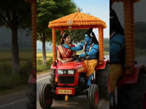 "Shiva-Parvati Tractor Romance 🚜💕 | Divine Love on Wheels" #bholenath #mahadev #harharmahadev