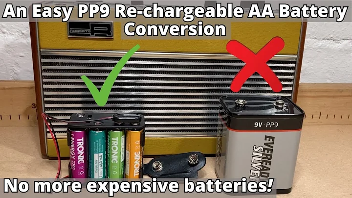A 9V PP9 to rechargeable AA battery conversion for your classic transistor radios!