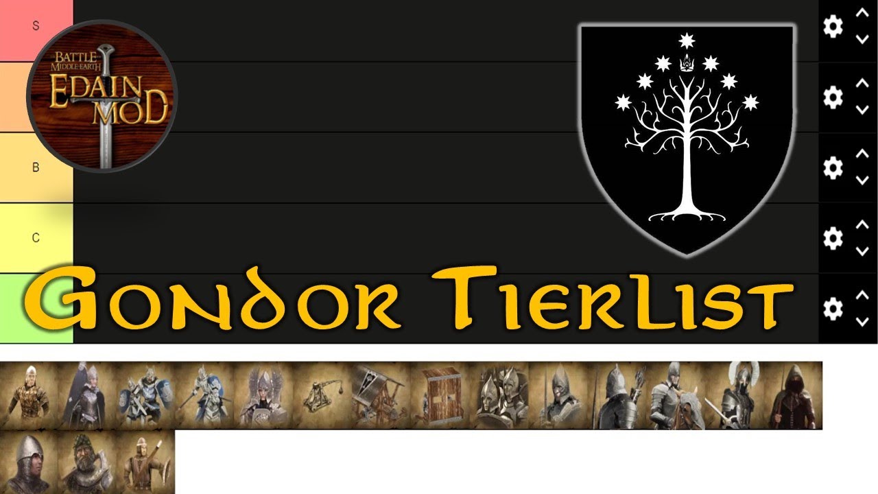Edain Mod Gondor's Unit Tierlist