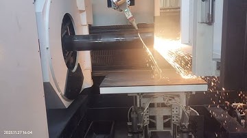 ±45° Tube Bevel Cutting Carbon Steel Round Pipe Intersecting line cutting CNC Profile Tube Laser