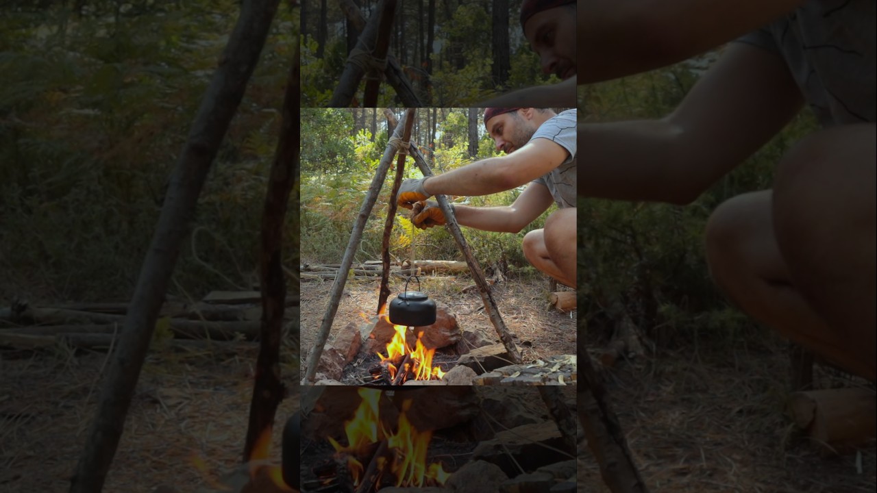 Tripod Pot Hanger Setup – Bushcraft Cooking 