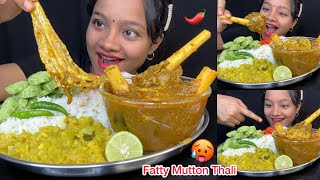 Fatty Mutton With Veg Thali 😋🌶️