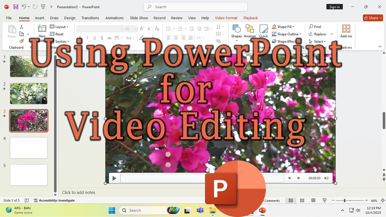 powerpoint video editing | video editing with powerpoint