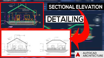Detailing sectional elevations in AutoCAD 2020 - 2023 ( Episode 17 )