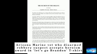 BREAKING NEWS! Arizona Marine vet who disarmed robbery suspect accepts heroism award in 'let's