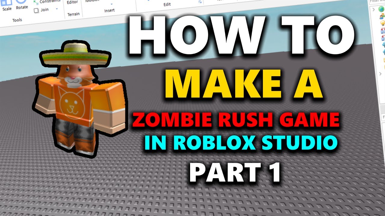 How To Make A Zombie Rush Game In Roblox Studio Part 1 Youtube - dantdm roblox zombie rush ep 1
