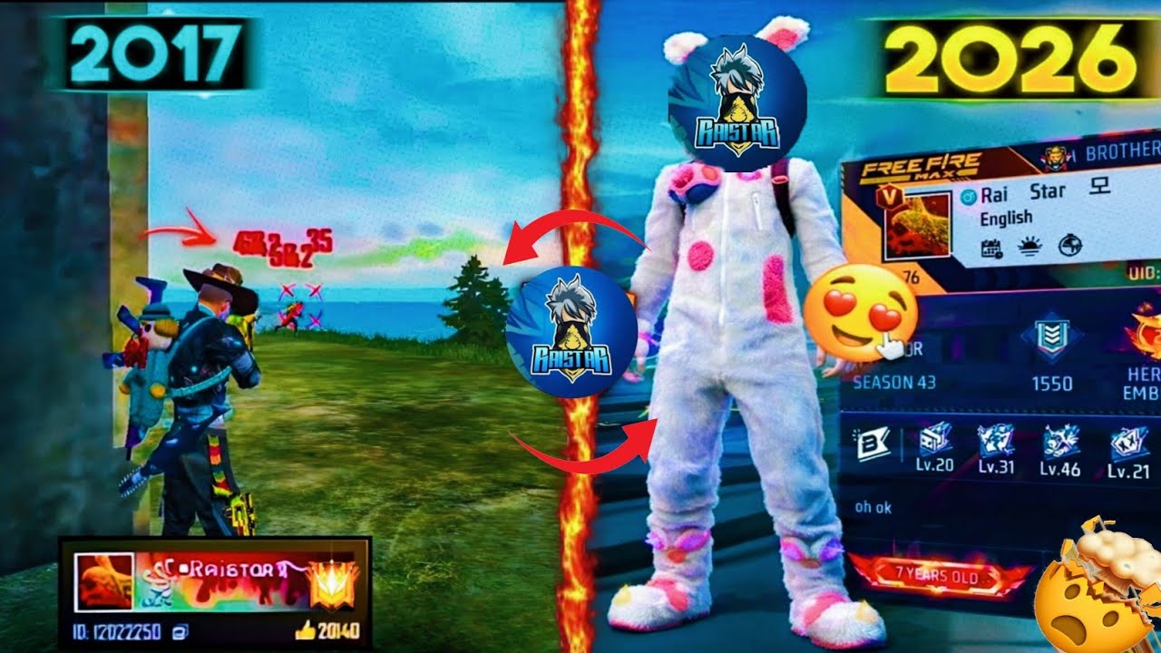 Searching 2017 Old Players Id in 2026😱 |FREE FIRE PLAYERS 2017 VS 2026⚡! 