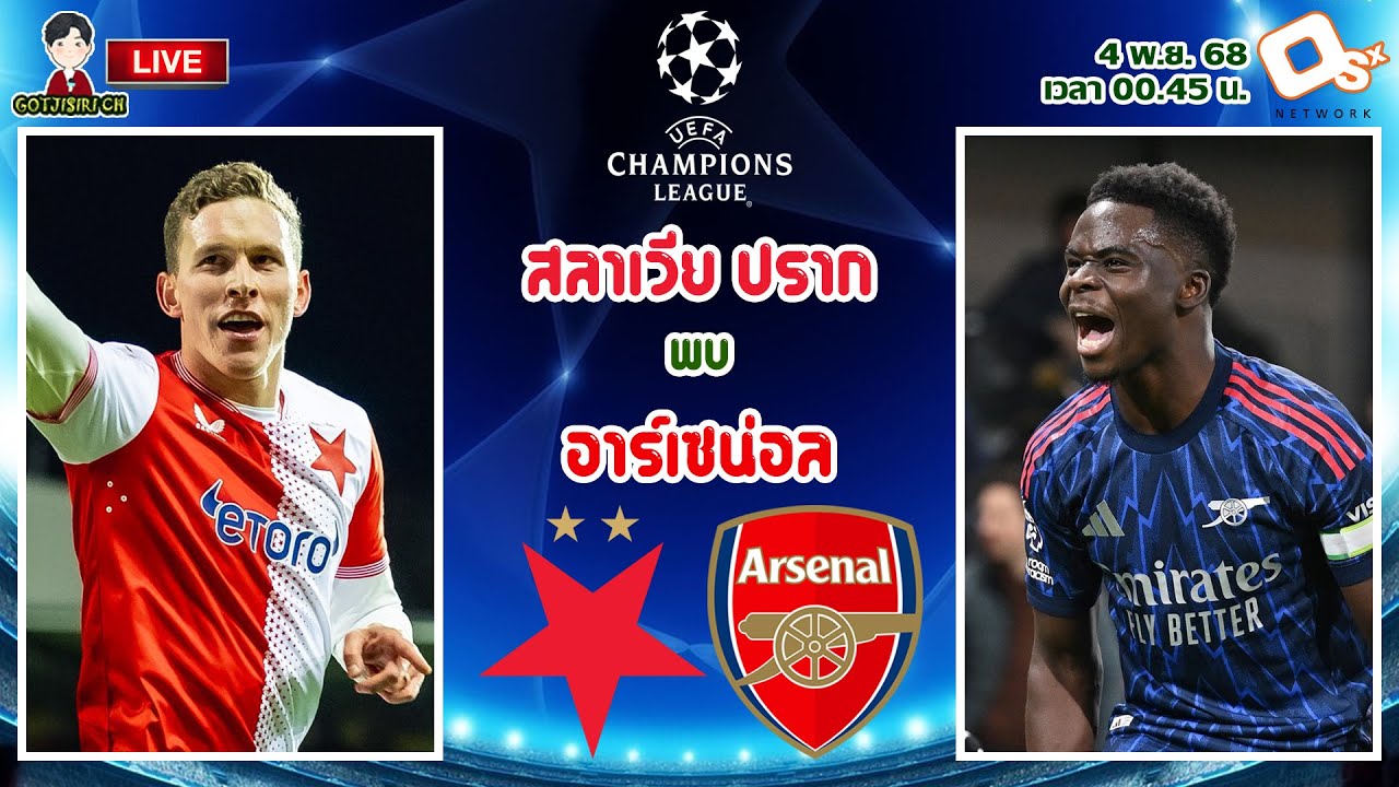 UCL Slavia vs Arsenal Live cover
