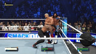 WWE 2k24 | AJ Styles vs. Cody Rhodes vs. Roman Reigns | Triple Threat | SmackDown | Gameplay