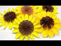 【折り紙】簡単!立体的で可愛いひまわりの折り方 夏の花(ペーパーフラワー)