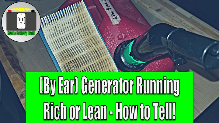 [By Ear] How to Tell if Your Generator or Small Engine is Running Rich or Lean