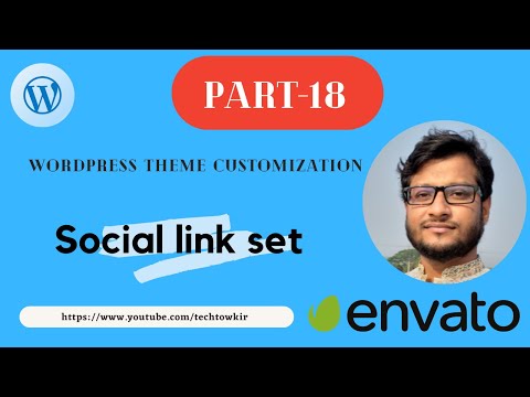 PART-18 | WordPress Theme Customization (Social link set) | Bangla Tutorial - 2022