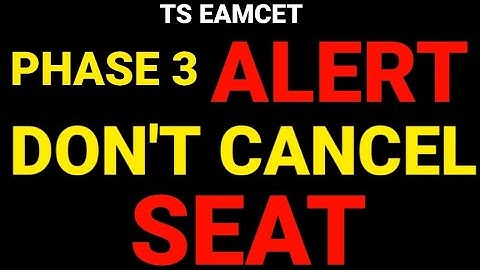 TS EAMCET 2022 PHASE 3 ALERT|#tseamcet2022 #eamcet2022 #eamcet