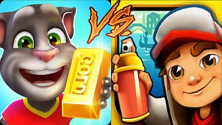 Talking Tom Gold Run Vs. Subway Surfers screenshot 2