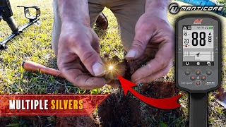 Minelab Manticore Finds Multiple Silvers At Previously Detected Spot! #metaldetecting