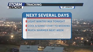 Tracking possible wintry mix tonight, cool and dry weekend