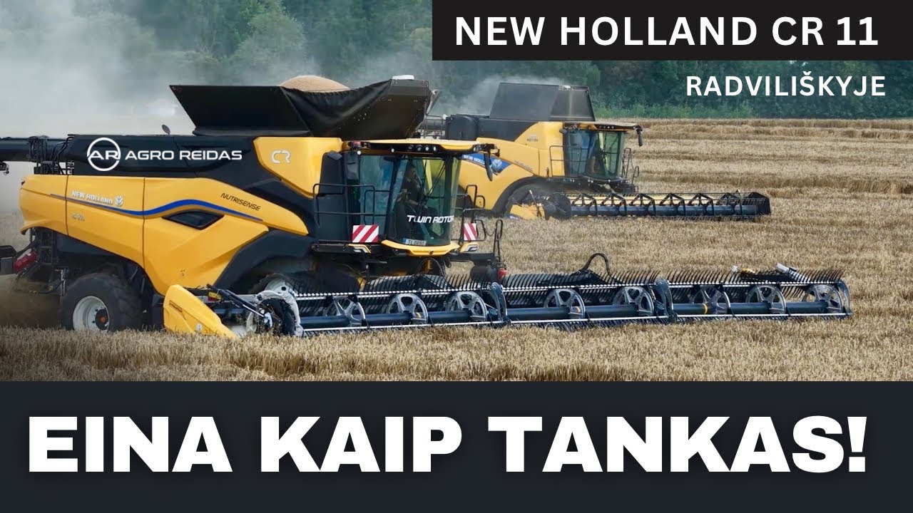 Kaip pjauna sugulusius kviečius NEW HOLLAND CR11 ? || AGRO REIDAS