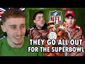 Brit Reacting to Brits try REAL Super Bowl Snacks for the first time!