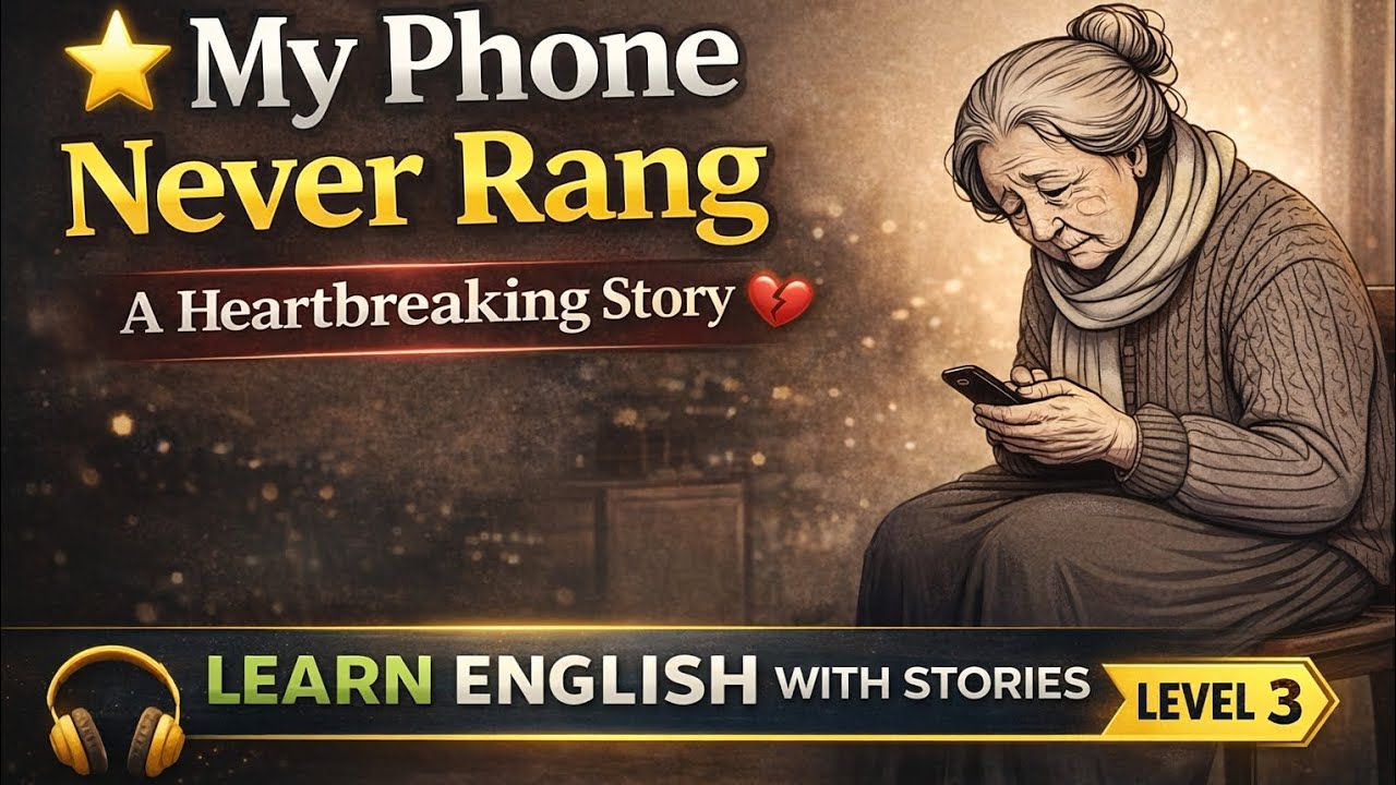 ⭐ My Phone Never Rang – A Heart-Touching English Story | Level 3 Listening Practice