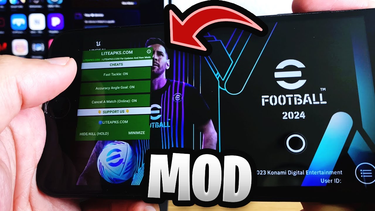 eFootball PES 2024 v8.2.0 MOD APK + OBB (Mega Hit, Angle Goal, Unlimited  Money) 