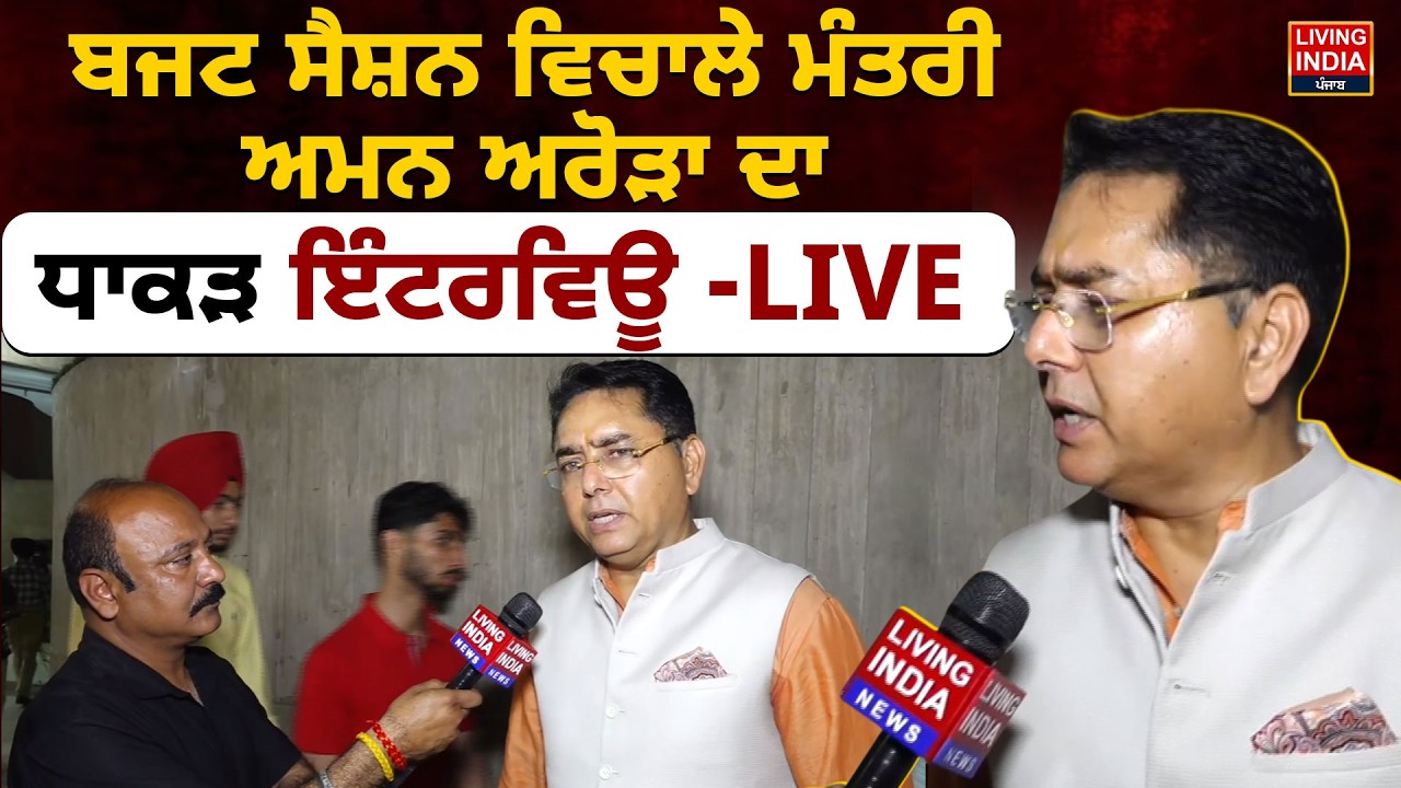 Budget Session ਵਿਚਾਲੇ ਮੰਤਰੀ Aman Arora ਦਾ ਧਾਕੜ Interview -LIVE | Punjab Vidhan Sabha Session