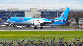 Mid Morning Landings &amp; Take Offs at Manchester Airport, 21-02-23